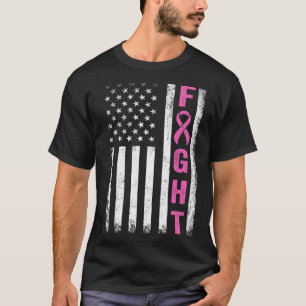 Bekämpfung des Brustkrebs unter amerikanischer Fla T-Shirt