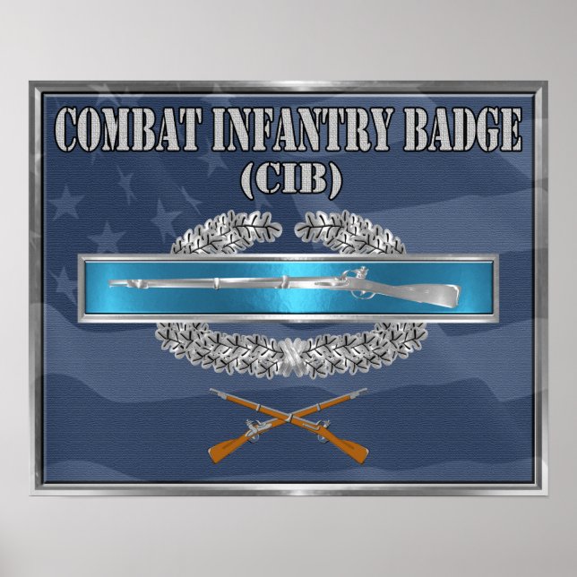 Bekämpfung des Infanteristen-Abzeichens (CIB) Poster (Vorne)