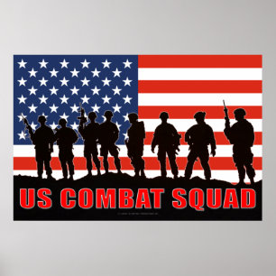 BEKÄMPFUNG DES PERSONALS IN DEN USA POSTER