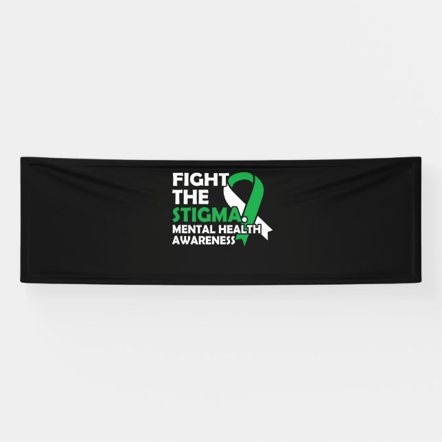 Bekämpfung des Stigmas. Bewusstsein für psychische Banner (Horizontal)