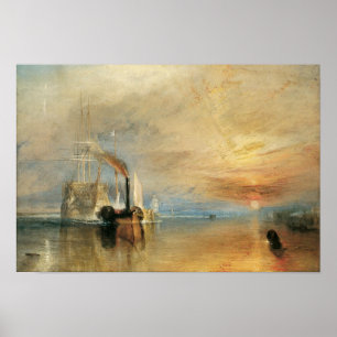 Bekämpfung des Temeraire von Joseph Turner, Seesch Poster