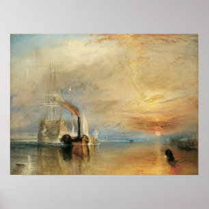 Bekämpfung des Temeraire von Joseph Turner, Seesch Poster