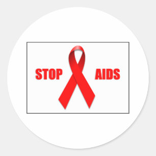 BEKÄMPFUNG VON AIDS RUNDER AUFKLEBER