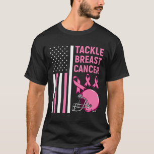 Bekämpfung von Brustkrebs - Amerikanische Flagge T-Shirt