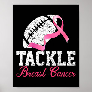 Bekämpfung von Brustkrebs Football Survivor Pink R Poster