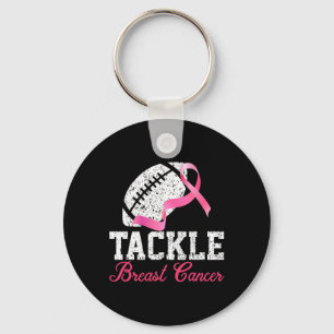 Bekämpfung von Brustkrebs Football Survivor Pink R Schlüsselanhänger
