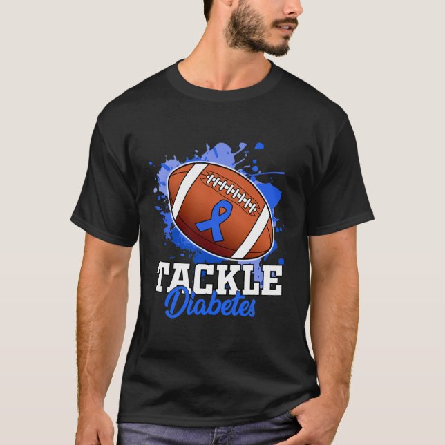 Bekämpfung von Diabetikern Blauer Diabetes Typ 1 A T-Shirt (Vorderseite)