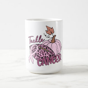 Bekämpfung von Krebs Football Pumpkin Brustkrebs Kaffeetasse