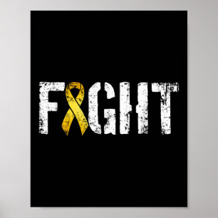 Bekämpfung von Krebs im militärischen Stil im Kind Poster