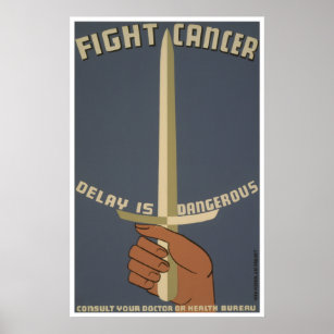 Bekämpfung von Krebs Vintages WPA-Poster Poster
