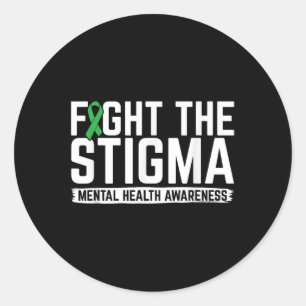 Bekämpfung von Stigma Mental Health Awareness Ment Runder Aufkleber
