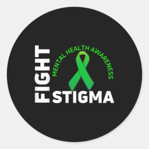 Bekämpfung von Stigma Mental Health Awareness Runder Aufkleber