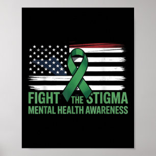 Bekämpfung von Stigma Psychische Gesundheit S Bewu Poster