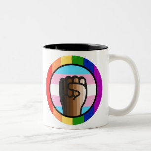 Bekämpfung von Ungerechtigkeit und Gleichheit Zweifarbige Tasse