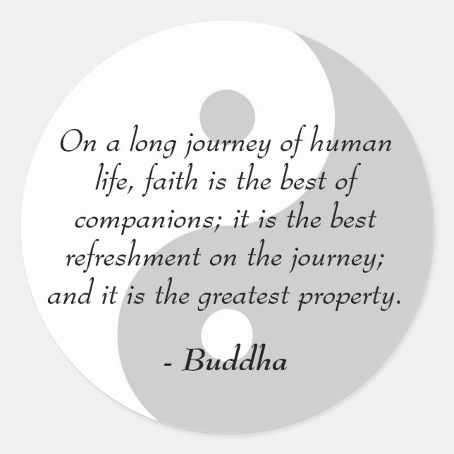 Bekannte Buddha Quotes - Power des Glaubens Runder Aufkleber (Vorderseite)