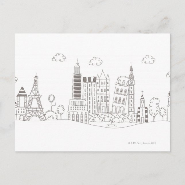 Bekannte Gebäude Postkarte (Vorderseite)