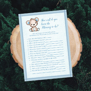 Bekannte Mommy Best Niedlich Brown Bear Game Card Einladung