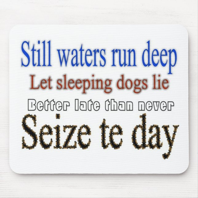 Bekannte Quotes-Redewendungen Mousepad (Vorne)