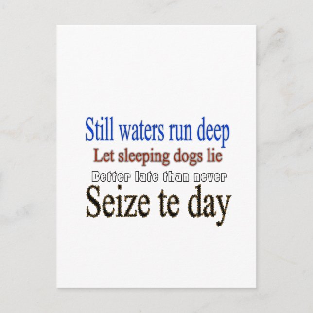 Bekannte Quotes-Redewendungen Postcard Postkarte (Vorderseite)