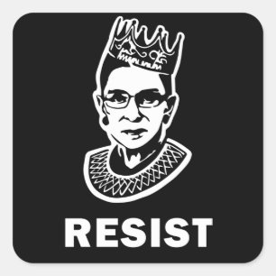 Bekannte RBG - Inspiriert durch ihren Kampf für Gl Quadratischer Aufkleber