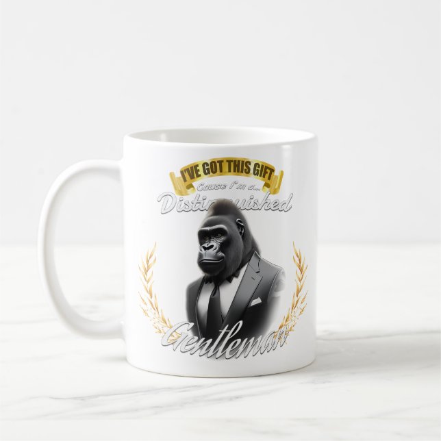 Bekannter Gentleman: Gorilla Edition Kaffeetasse (Links)