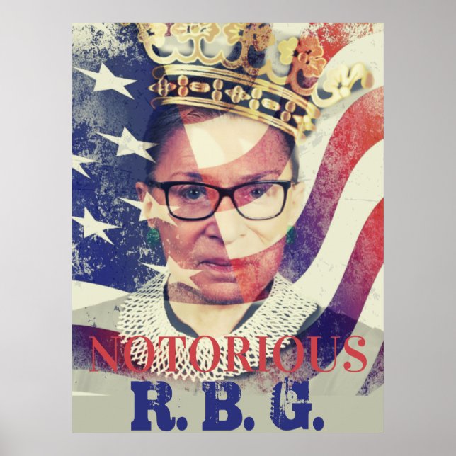 Bekannter RGB Ruth Bader Ginsburg Liberaler Femini Poster (Vorne)