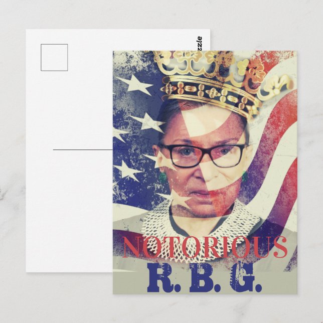 Bekannter RGB Ruth Bader Ginsburg Liberaler Femini Postkarte (Vorne/Hinten)