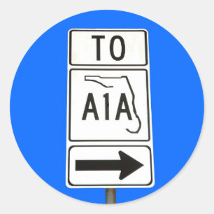 Bekanntes A1A-Zeichen Runder Aufkleber