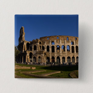 Bekanntes Kolosseum in Rom Italien Sehenswürdigkei Button