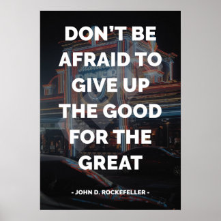 Bekanntes Motivierend und inspirierendes Zitat Poster