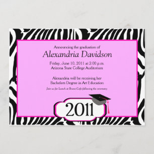 Bekanntgabe des 12x18 von Funky Zebra Stripe Einladung
