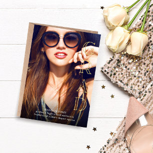 Bekanntgabe des Big Grad Magazine Style Foto Einladung