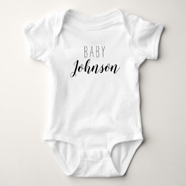 Bekanntgabe von Baby Birth individuell angepasst Baby Strampler (Vorderseite)