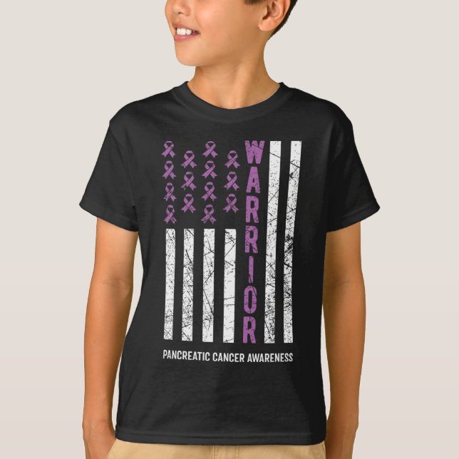 Bekanntheit des Lila Ribbon-Bauchspeicheldrüsenkre T-Shirt (Vorderseite)