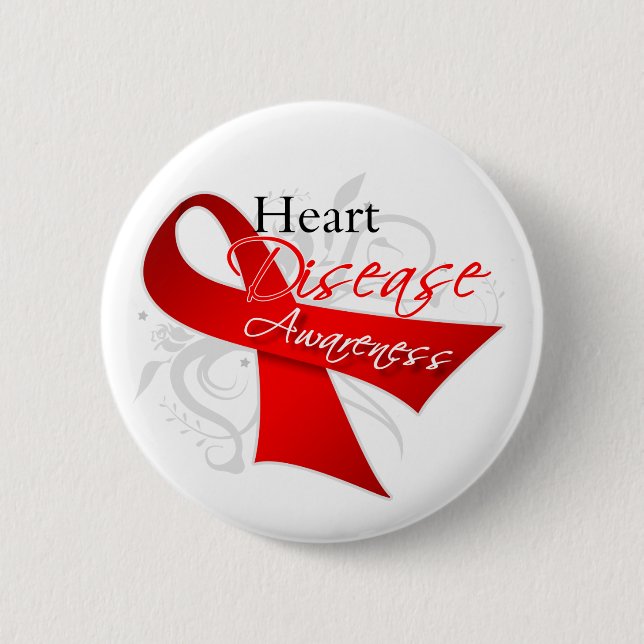 Bekanntheit von Herzkrankheiten Button (Vorderseite)