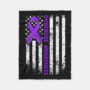 Bekanntheitsflagge Lila Flachbandaufnahme Erholung Fleecedecke