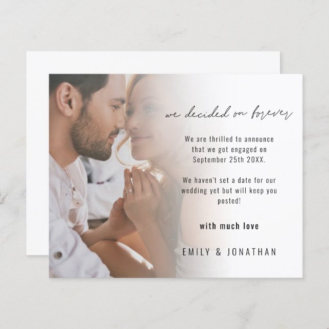 Bekanntmachung der Verlobung für Foto-Skripte (Vorne/Hinten)