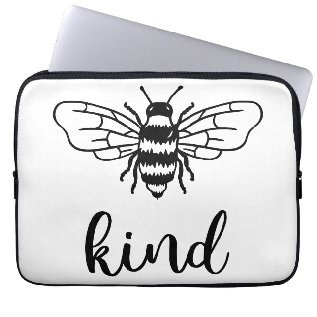 Bekind Black Laptop Sleeve (Vorderseite)