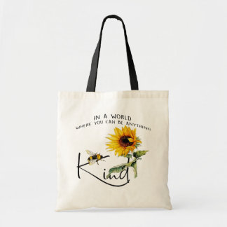 BeKind Sonnenblume Tote Tag Tragetasche