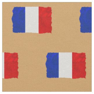 Beklagt die französische Flagge auf Beige Stoff