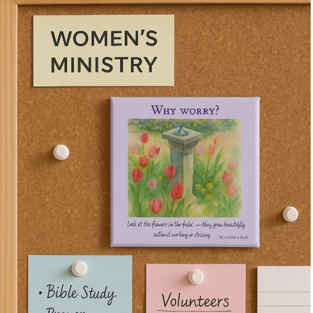 Bekleidet wie die Blume Inspirational Bible Verse Magnet (Von Creator hochgeladen)