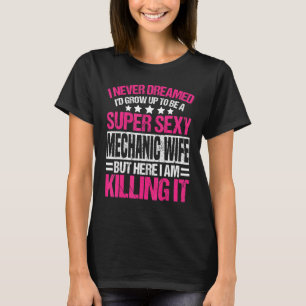Bekleidung für die mechanische Ehefrau - Niedliche T-Shirt