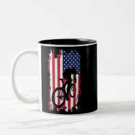 Bekleidung für Fahrradfahrer der amerikanischen Fl Zweifarbige Tasse