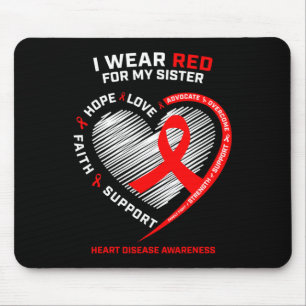 Bekleidung Männer Frauen Schwester Rote Herzkrankh Mousepad