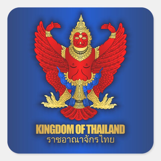 Bekleidung "Thailand COA" Quadratischer Aufkleber (Vorderseite)