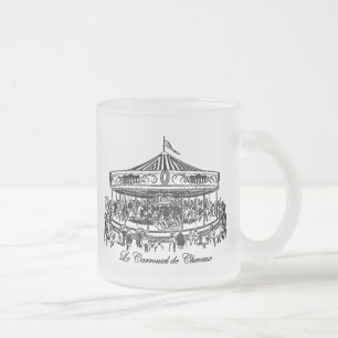Bekleidung und Geschenke für französische Karussel Mattglastasse