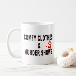 Bekleidung und Murdervorführungen Kaffeetasse