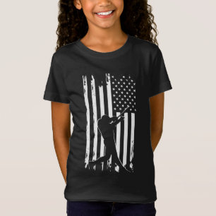 Bekleidung unter amerikanischer Flagge - Baseball T-Shirt