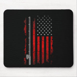 Bekleidung unter amerikanischer Flagge - Fischerei Mousepad