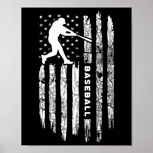 Bekleidung unter amerikanischer Flagge - Vintager  Poster (Vorne)
